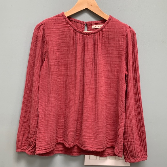 XiRENA Tops Xirena Taupe Muslim Gauze Cotton Long Sleeve Top Size Small Poshmark